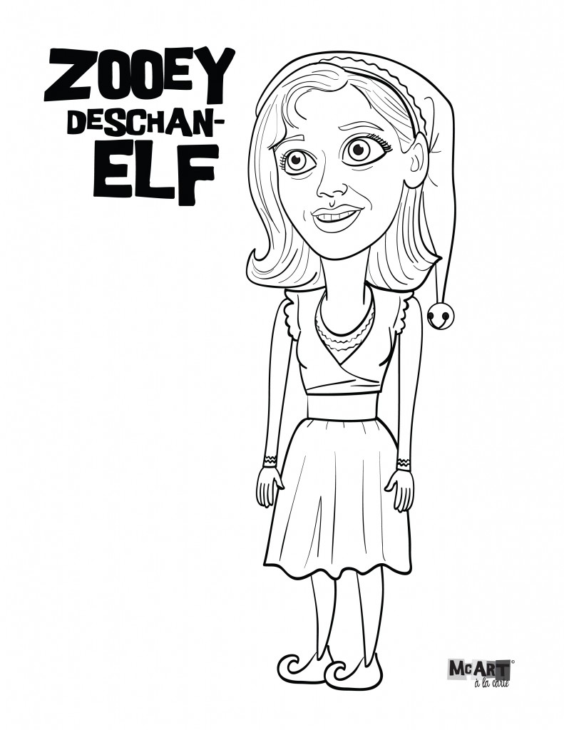 buddy the elf & jovie coloring pages – mcillustrator